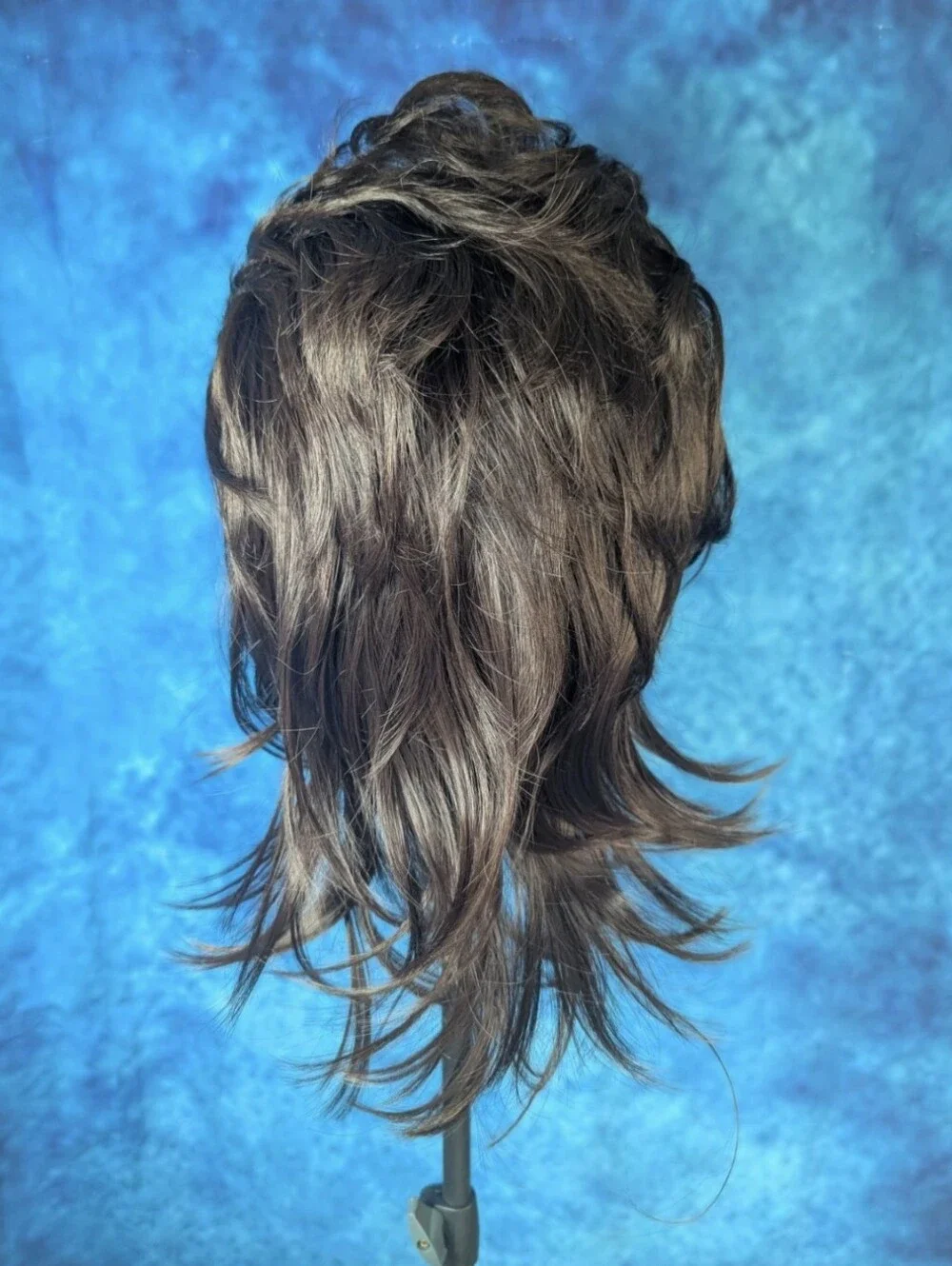 Brunette Mullet Synthetic Wig For Women NWT Adjustable Cap Costume Cosplay